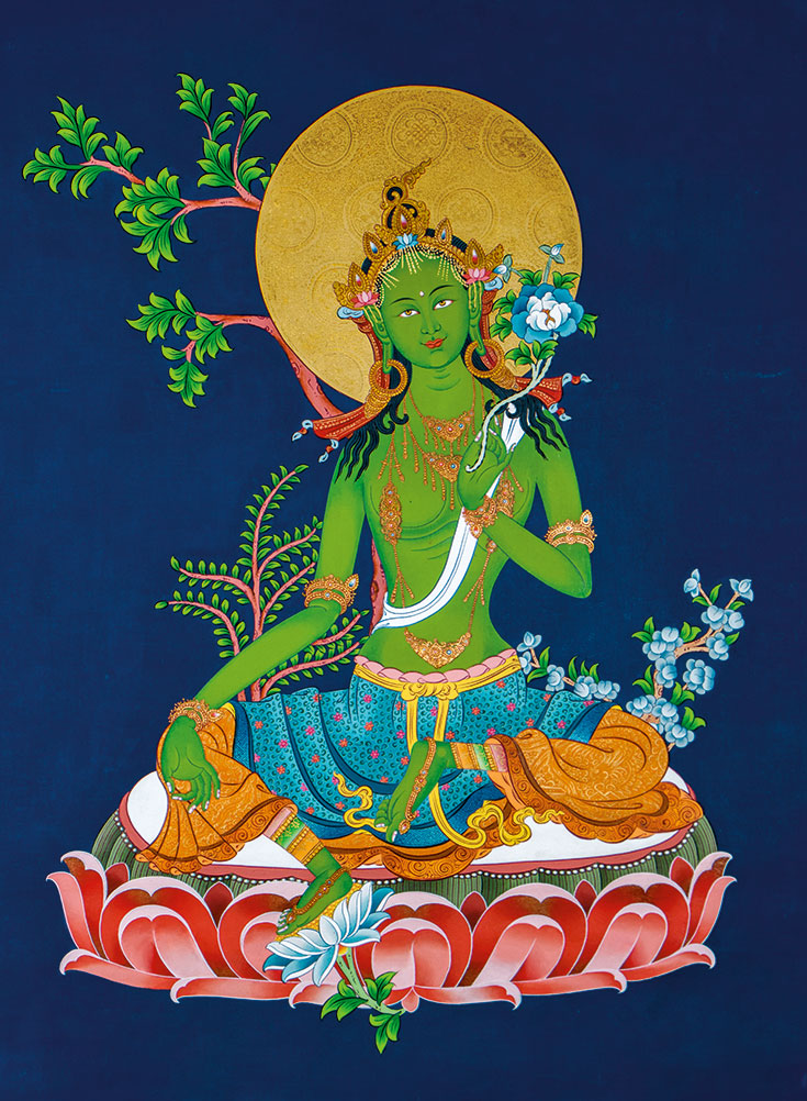 Green Tara — embodying spontaneity, creativity, fearlessness, and enlightened feminine energy