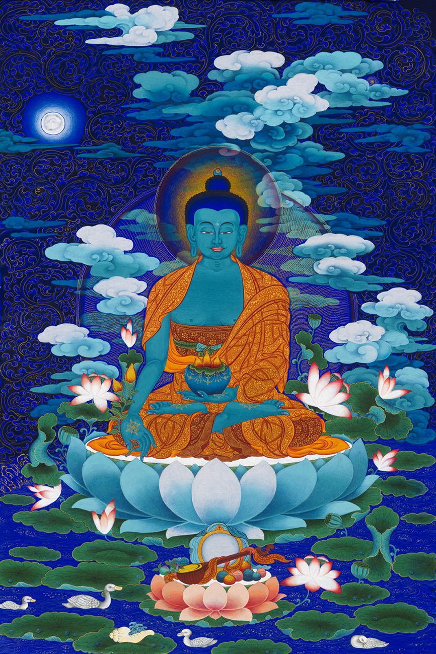 Medicine Buddha — embodying relaxed stability, healing, and deep restoration